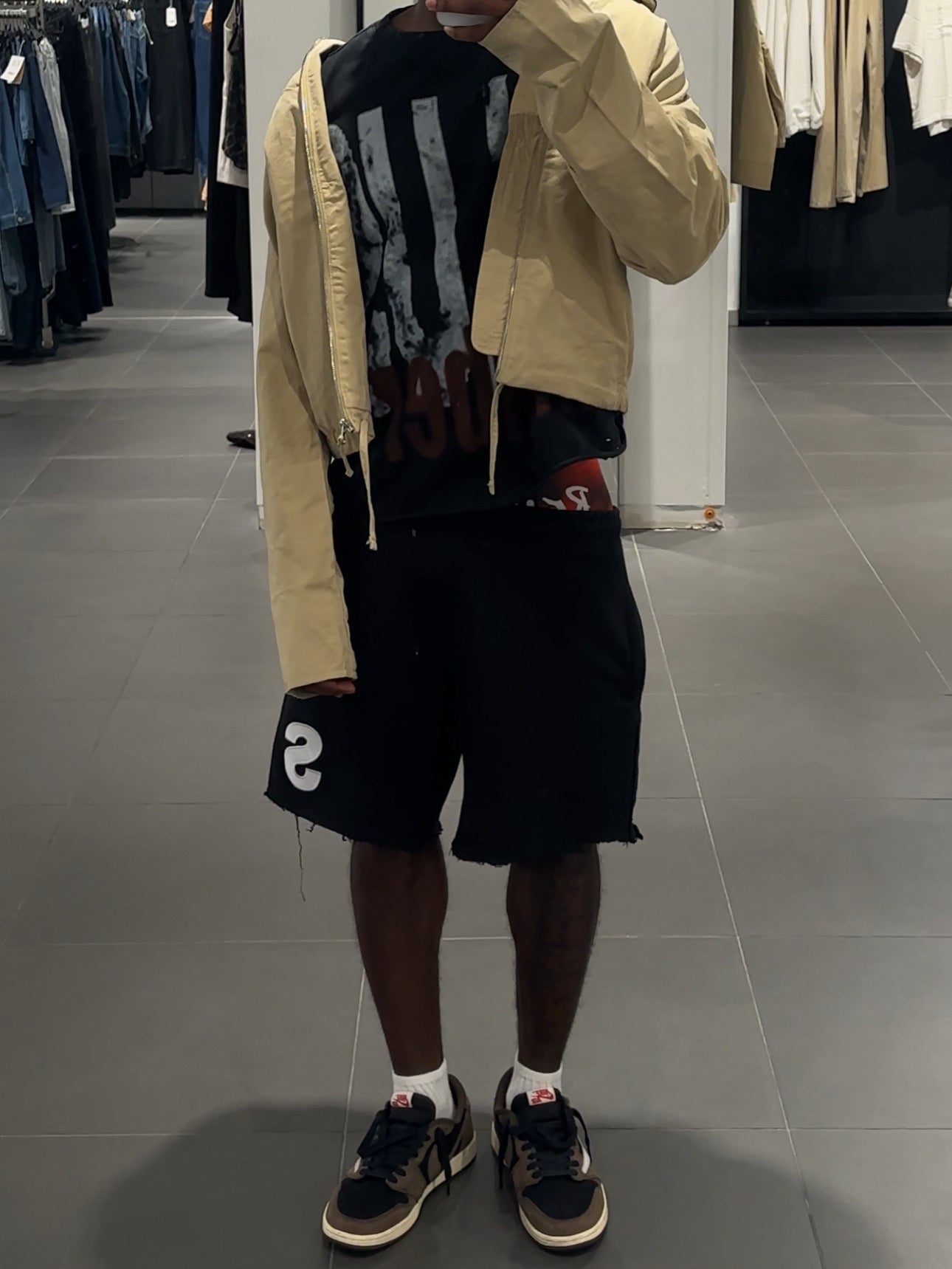 Black S Logo Shorts