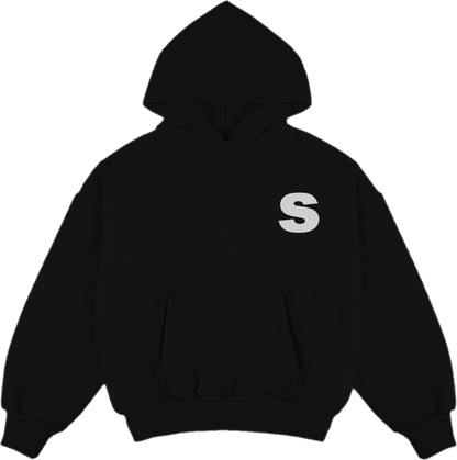 Black essential hoodie